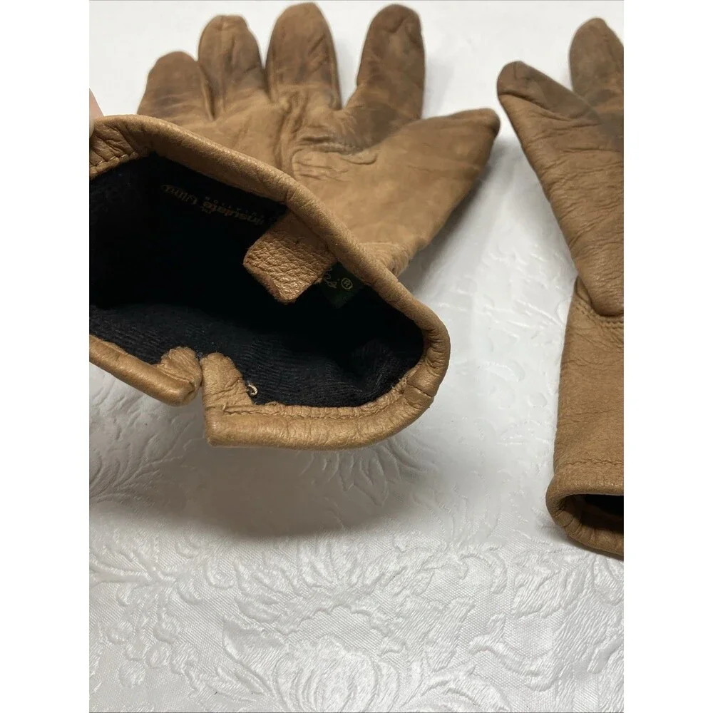 Cabela's Leather Driving Gloves Insulated Thinsulate Womens S Brown
